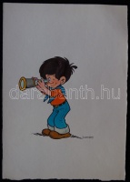 Dargay Attila (1927-2009) rajz, vegyes technika-papír, jelzett 21x30cm