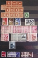 Magyar előrendező 1945-1959, sortöredékek, darabok kiegészítés céljára, hozzá néhány modernebb darab, 10 lapos A/4 berakóban (220.100)