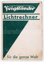 cca 1930 Voigtländer fénymérő táblázat / Light meter table