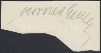 Kornis Gyula (1906-ig Kremer) (1885-1958) filozófus, egyetemi tanár, piarista, kultúrpolitikus, a Magyar Tudományos Akadémia tagja, elnöke.
Aláírás kivágáson.