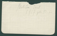 Mohácsi Jenő (1886-1944) költő, író, műfordító saját kezű aláírása