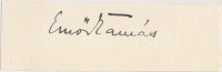 Emőd Tamás (1888-1938) költő, újságíró, színházigazgató.
Aláírás kivágáson.