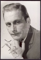 Főnay József táncdalénekes dedikált fotó