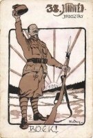 15 db RÉGI katonai témájú motívum lap, vegyes minőségű / 15 old motive cards, soldiers, mixed quality
