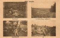31 db RÉGI főként katonai témájú motívum lap, benne néhány fotó, vegyes minőségű / 31 old motive cards, mainly soldiers, including some photos, mixed quality