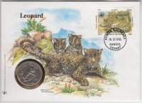 Afganisztán 1987. 50A 'Természetvédelem - Leopárd' WWF érmés borítékon bélyeggel, bélyegzéssel T:1
Afghanistan 1987. 50 Afghanis 'Defense of Nature - Leopard' WWF coin letter with stamp C:UNC
