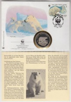 Szovjetunió 1986. '30 éves a WWF / Jegesmedve' WWF fém emlékérem borítékon bélyeggel, bélyegzéssel és német nyelvű tájékoztatóval T:PP
Soviet Union 1986. '30th Anniversary WWF / Polar bear' WWF coin letter with stamp and