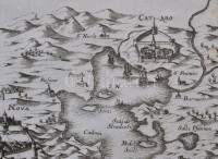 1702 Matthäus Meriam (1593-1650): Ragusa (Dubrovnik) rézmetszett képe / Etched picture of Ragusa 35x27 cm