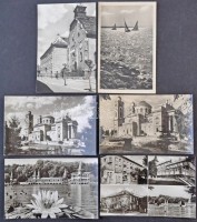 Kb. 368 db MODERN magyar fekete-fehér retro képeslap kisebb településekkel / Cca. 368 modern Hungarian black and white retro postcards with small settlements