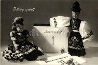 7 db MODERN motívumlap; újév / 7 modern motive cards; new year