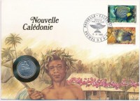 Új-Kaledónia 1981. 1Fr Al felbélyegzett borítékban, bélyegzéssel T:1New Caledonia 1981. 1 Franc Al in envelope with stamp and cancellation C:UNC
