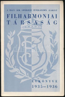 1936 Filharmoniai Társaság évkönyve 1935-1936.