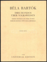 Bartók Béla 2 műve: Eight Hungarian Folksongs. Voice and Piano.; Drei Rondos über Volsweisen. London-Wien,én., Boosey&Hawkes-Universal Edition. + Kilenc szerző. Bartókk Béla, Gárdonyi Zoltán et alii. 44 kis zongoradarabja magyar