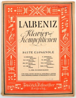 Albeniz zongoradarabok. Kottafüzet.