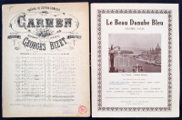 Bizet: Carmen, Strauss: Kék Duna keringő 2 db kottafüzet