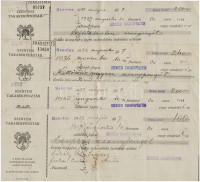 1925-1937. 10db-os vegyes kitöltött váltó tétel bélyegzésekkel és illetékbélyegekkel, közte 4db szentesi, a többi Budapest T:III