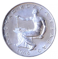 1948. 50f Al rozettával, Artex-veret T:1  Hungary 1948. 50 Fillér Al Artex-restrike with rosette C:UNCAdamo F5