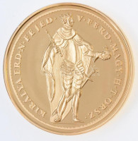 DN 'Magyar aranypénzek utánveretben - V. Ferdinánd dukát 1848' aranyozott Ag emlékérem tanúsítvánnyal (5,5g/0.999/25mm) T:PP