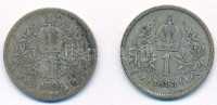Ausztria 1893-1894. 1K Ag 'Ferenc József' (2x) T:2-,3Austria 1893-1894. 1 Corona Ag 'Franz Joseph' (2x) C:VF,FKrause KM#2804
