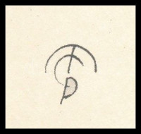 Molnár C. Pál (1894-1981): Telefonos kisasszony. Kis szériás ofszet, papír, 29,5×21 cm