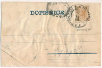 1899 (Vorläufer) Pardubice, Pardubitz; Radnice, Prumyslova skola, Partie od Chrudimky / town hall, school, riverside. Lit. F. Hoblík Art Nouveau, floral, litho (r)
