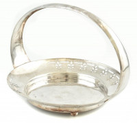 Argentor füles kínáló, ezüstözött alpakka, enyhén kopott, jelzett, m:22cm
