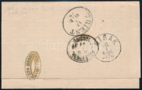 1875.dec.24. Bosnyák előfutár Banja Luka-n megírt levél Triest-be küldve, 1876.jan.9-én Alt Gradiska határállomáson 5kr-al bérmentesítve és Triestbe továbbítva. Teljes tartalommal, igen ritka küldemény RRR!