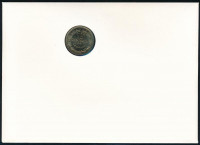 Honduras 1980. 10c Cu-Ni felbélyegzett borítékon, bélyegzéssel, német nyelvű leírással T:1 Honduras 1980. 10 Centavos Cu-Ni in envelope with stamp, with German description C:UNC