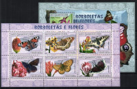 2007 Lepkék kisív Mi 2928-2933 + blokk 214