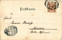 1899 (Vorläufer) Gott schütze und erhalte den Dreibund / Hármas szövetség: I. Umbertó olasz király, I. Ferenc József és II. Vilmos / Triple Alliance propaganda: Franz Joseph, Wilhelm II and Umberto I di Savoia. Art Nouveau, floral, litho