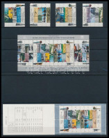 1992 100 éves vasútvonal Jaffa-Jeruzsálem sor és bélyegfüzet Mi 1226-1229 + blokk Mi 46