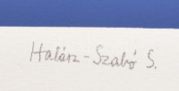 Halász Szabó Sándor (1920-1997): Hullámzó formák. Szitanyomat, papír, jelzett, számozott (7/30), 42x26 cm