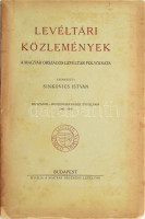 Levéltári Közlemények. A Magyar Országos Levéltár folyóirata. 1942-1945. 20-23. évfolyam. Szerk. Sinkovics István.Bp. 1942-1945, Magyar Országos Levéltár. IV, 424 l. Kiadói papírborítóban,apró sérüléssel. felvágatlan