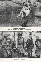 cca 1989 előtt készült ,,Csendesek a hajnalok' című szovjet film jelenetei és szereplői, 9 db vintage produkciós filmfotó (vitrinfotó, lobbyfotó) ezüst zselatinos fotópapíron, a használatból eredő (esetleges) kisebb hibákkal,