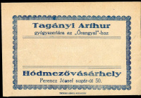 HÓDMEZŐVÁSÁRHELY 1920. ca. Tagányi Arthur gyógyszertár az Őrangyalhoz, recept boríték