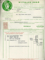 BUDAPEST 1942. Wittmann Hugó, Sport és Vasárú, dekoratív, fejléces, céges számla