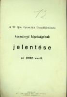 M.Kir. OPERAHÁZ Nyugdíjintézete jelentése ( többszáz névvel) Budapest 1903. 18old
