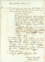 KÉZDIPOLYÁN / KÉZDISZENTKERESZT 1861. Székelyföld. Elekes István főesperes levele, Arany László ( Arany János fia) székelyföldi utazásával kapcsolatban! Szép dokementum!