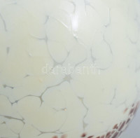 Murano nagyméretű üveggömb, iparművész opak színezésű üveg, akasztórésszel, hibátlan, d: 23 cm