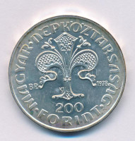 1978. 200Ft Ag Első magyar aranyforint T:BU patinaAdamo EM56