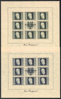 Ausztria 1946 Renner vágott kisívsor japán papíron. Luxus minőség!! (Mi EUR 2.400.-)