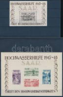 SAAR 1948 Árvíz blokkpár Mi 1-2 luxus minőség (Mi EUR 1.700.-)