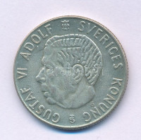 Svédország 1958TS 1K billon VI. Gusztáv Adolf T:VFSweden 1958TS 1 Krona billon Gustaf VI Adolf C:VFKrause KM#826