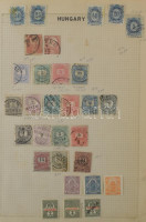 1871-1973 Kis magyar gyűjtemény, összeállítás iratlefűzőben, papírlapokon